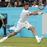 Switzerland's Stan Wawrinka in action during his round 32 match against Britain's Dan Evans at the Fever Tree Championship at Queen's Club in London, Britain, 19 June 2019. EPA-EFE/WILL OLIVER